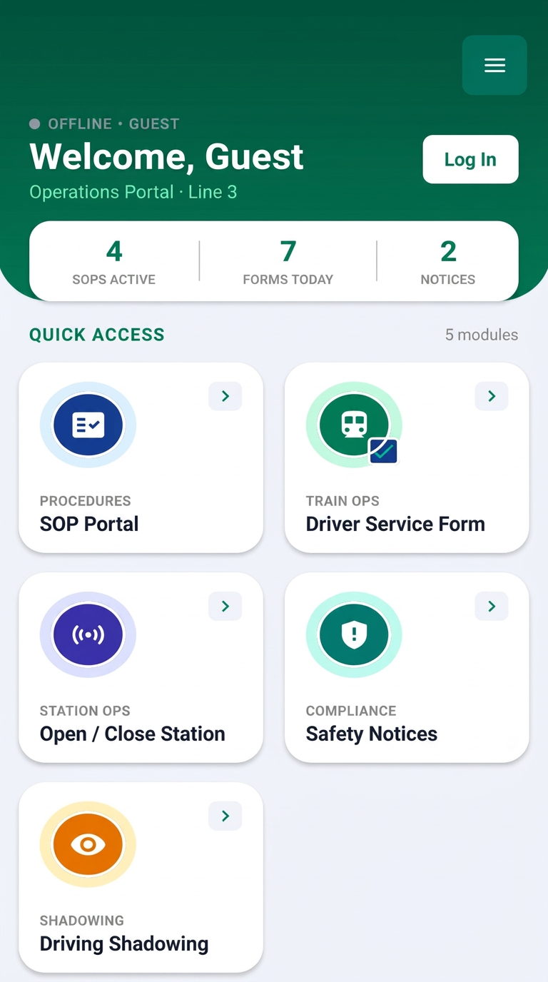 Operations Portal | SOP & Compliance App dashboard preview